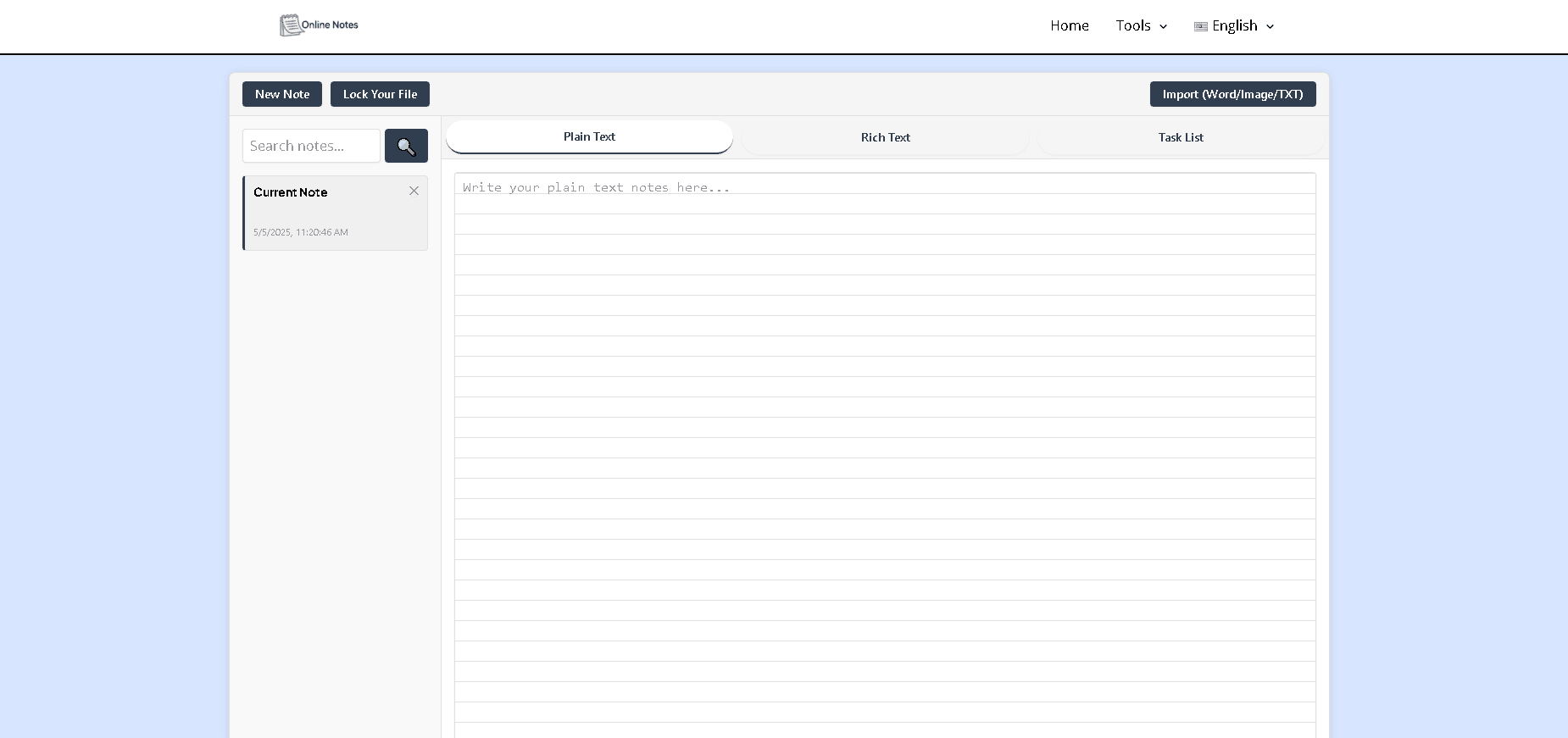 Online notes - Product Image