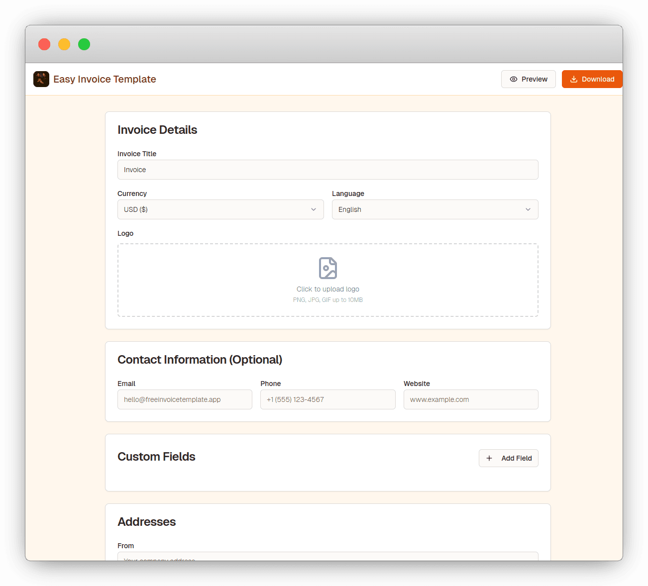 Easy Invoice Template - Product Image