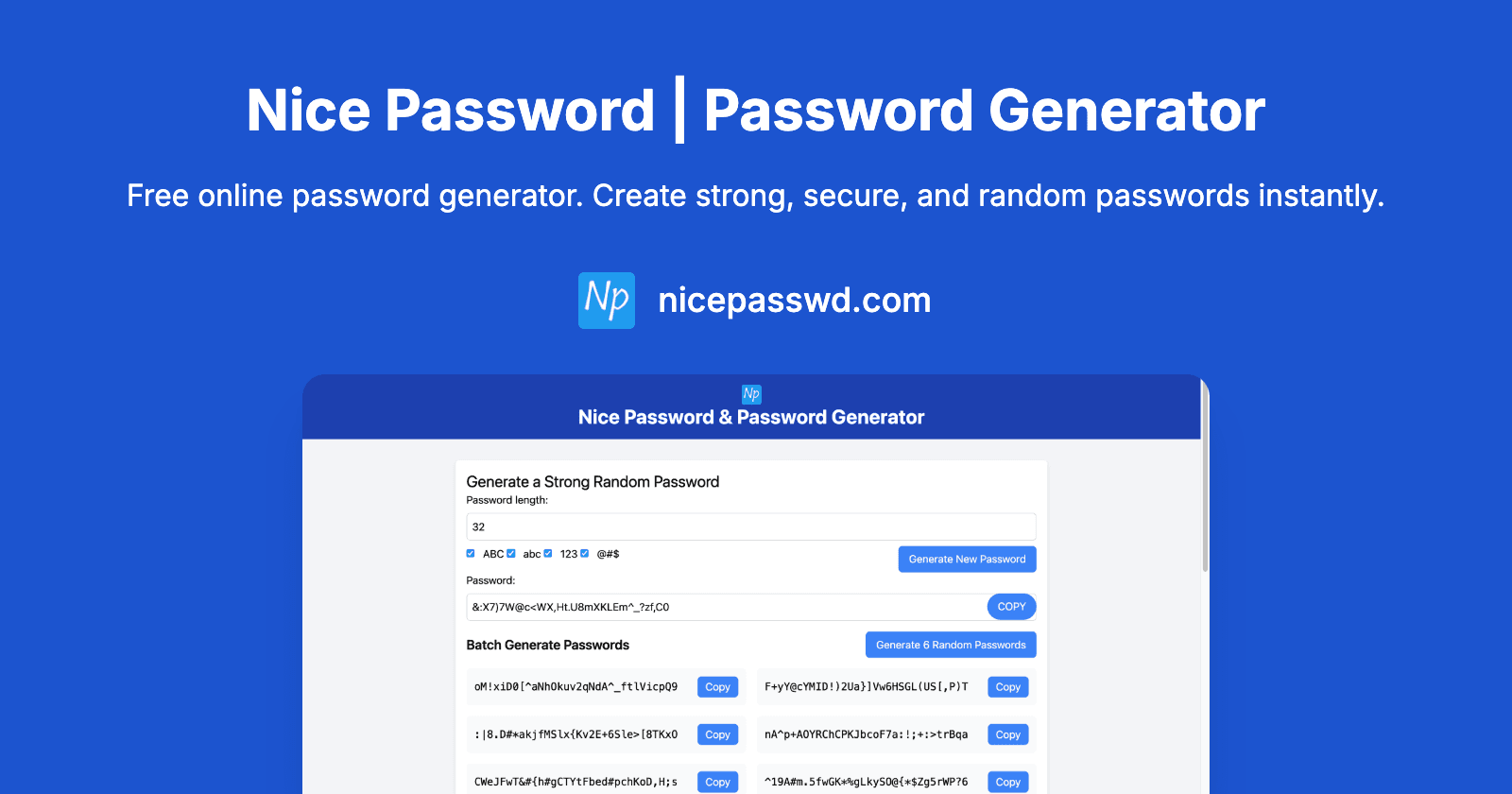 Nice Password - Product Image