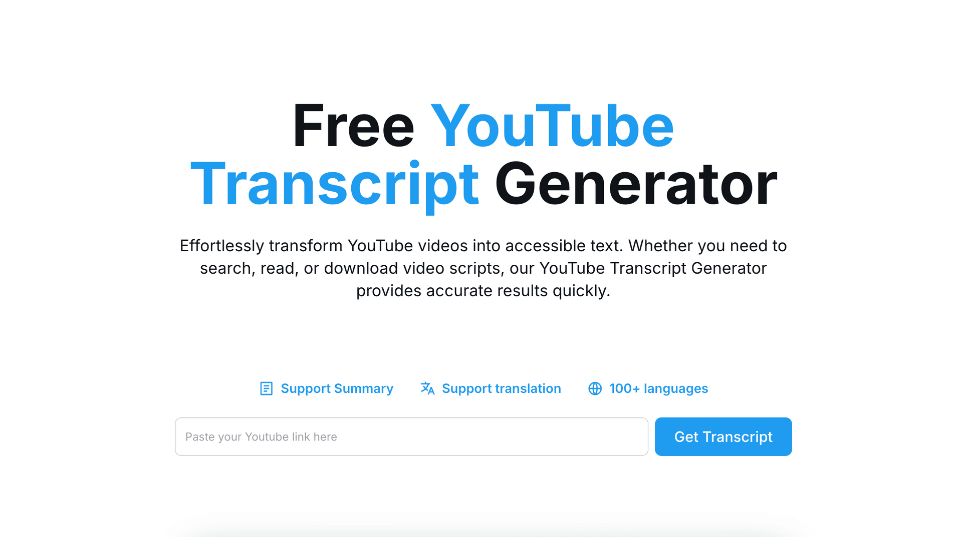 YouTube Transcript - Product Image