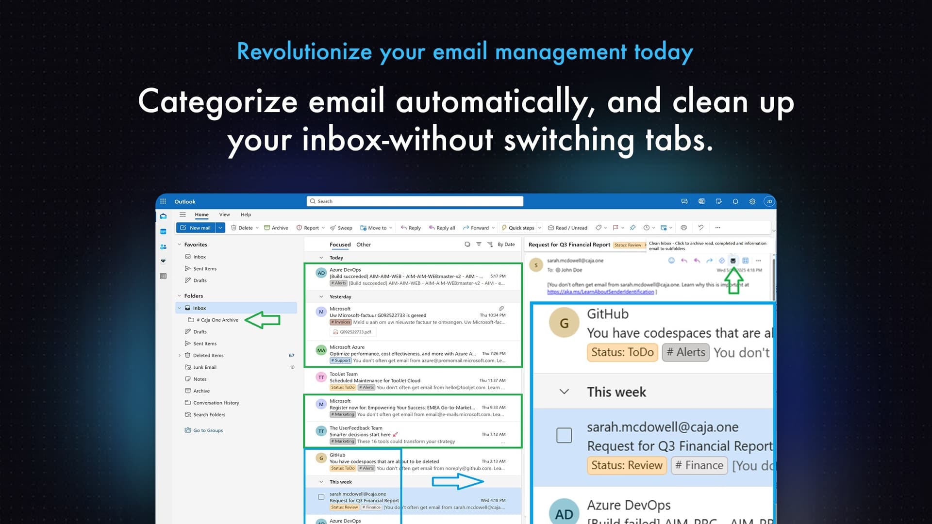 Caja One AI Inbox Manager - Product Image
