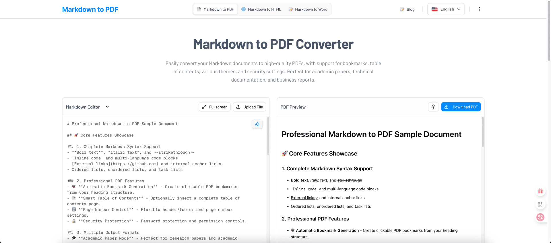 Markdown to pdf - Product Image