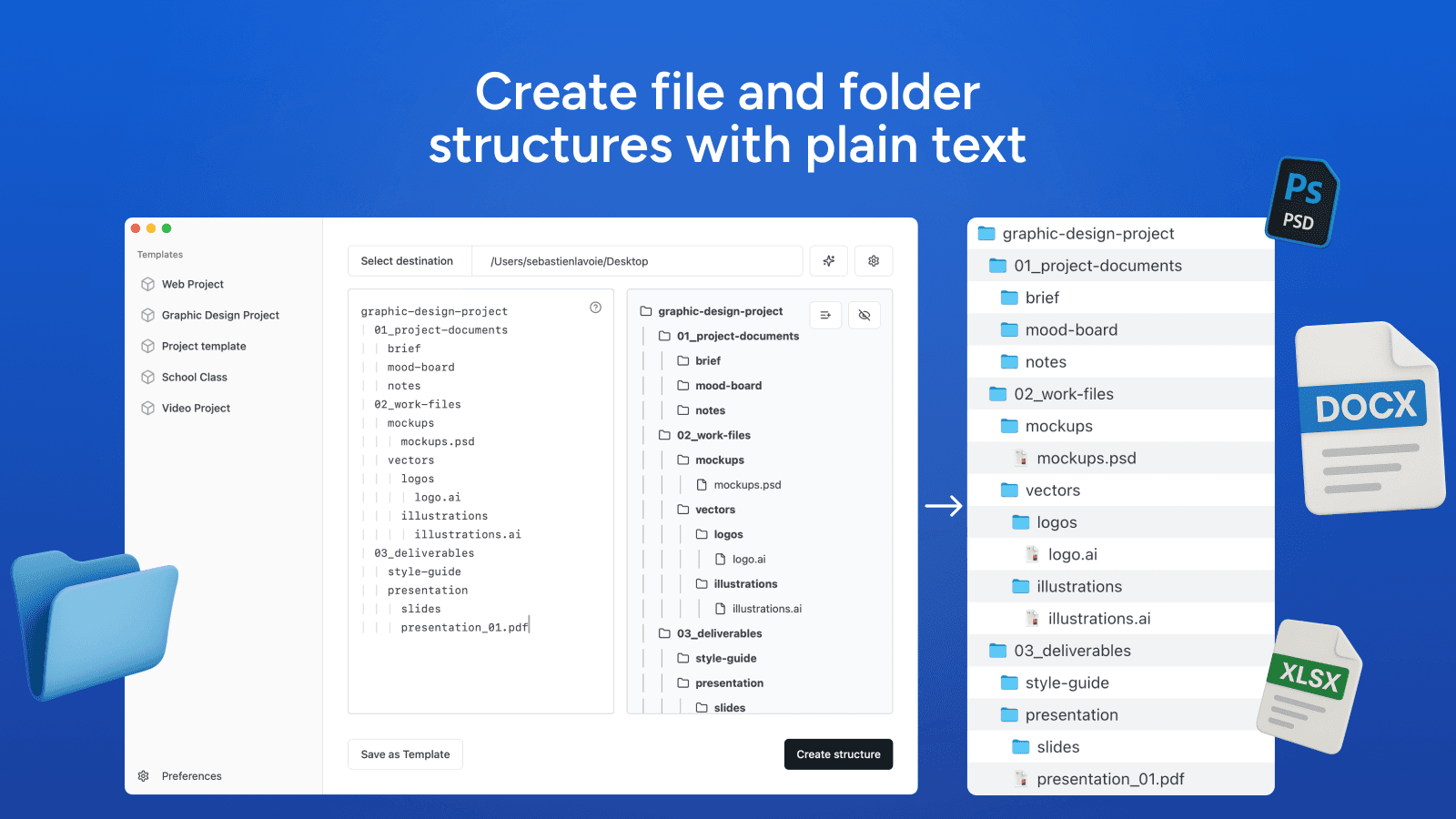 File Architect — Create file structures fast - Product Image