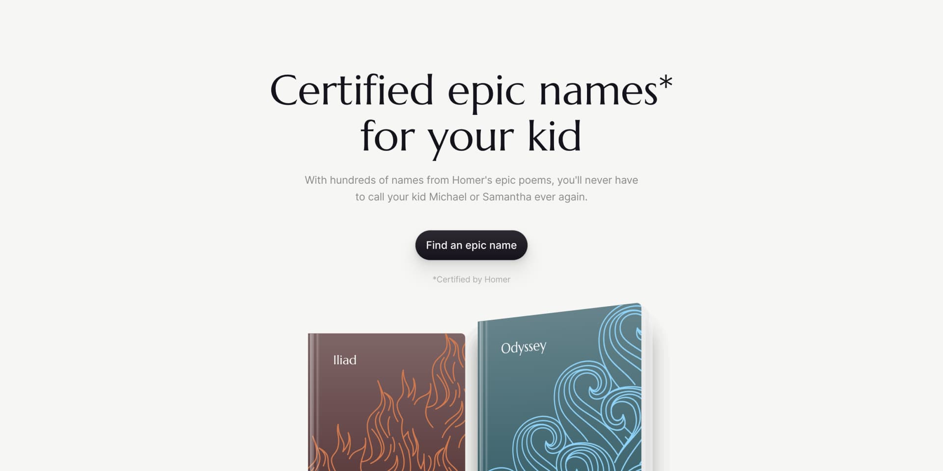 Epic Baby Names - Product Image
