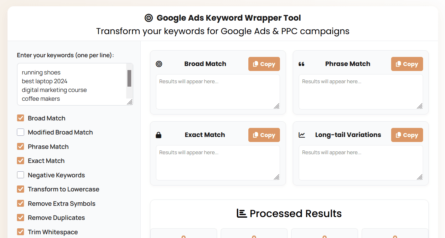 Google Ads Keyword Wrapper - Product Image