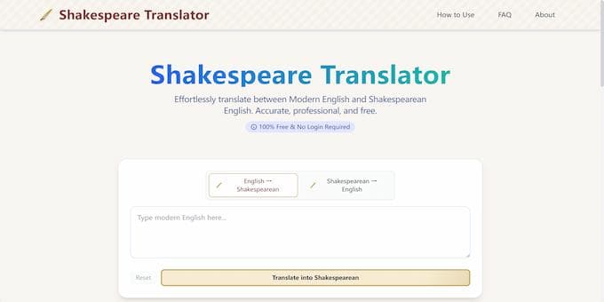 Shakespeare Translator - Product Image
