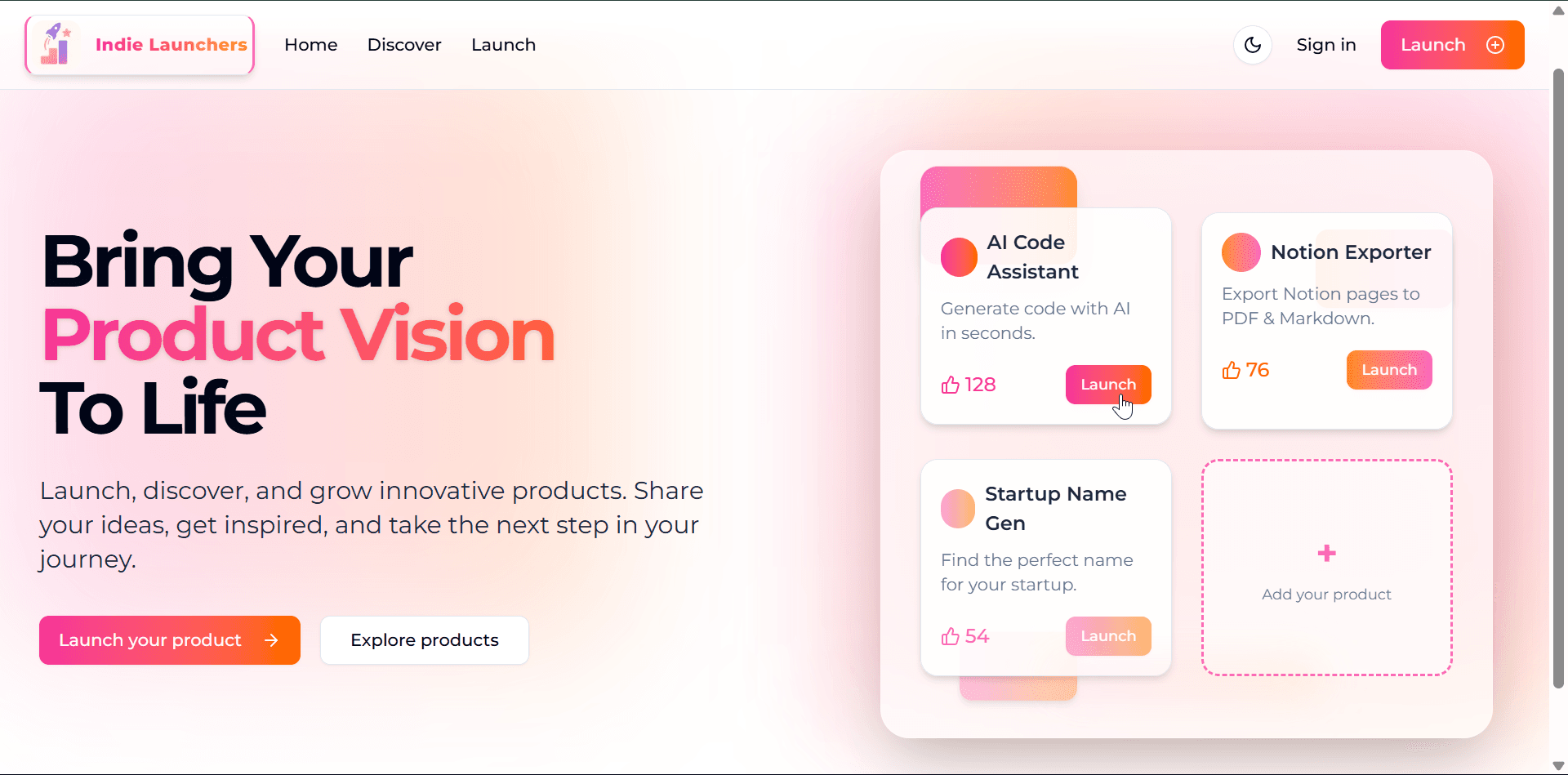 Indie Launchers - Product Image