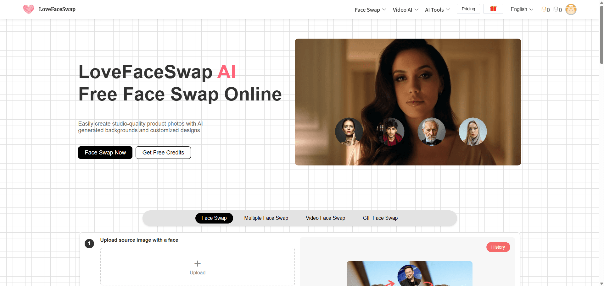 Video Face Swap Online - LoveFaceSwap - Product Image